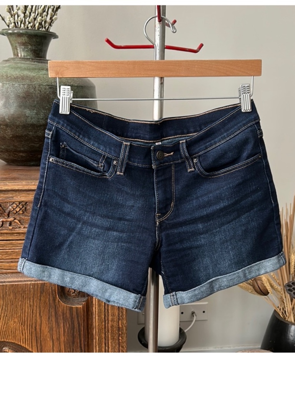Levi’s Dark Wash Denim Shorts Waist 15”